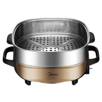 美的（Midea）电火锅LHN30C韩式多功能6L6升家用电煮锅不粘锅 锅身可分离 加厚铝合金锅体 电热锅