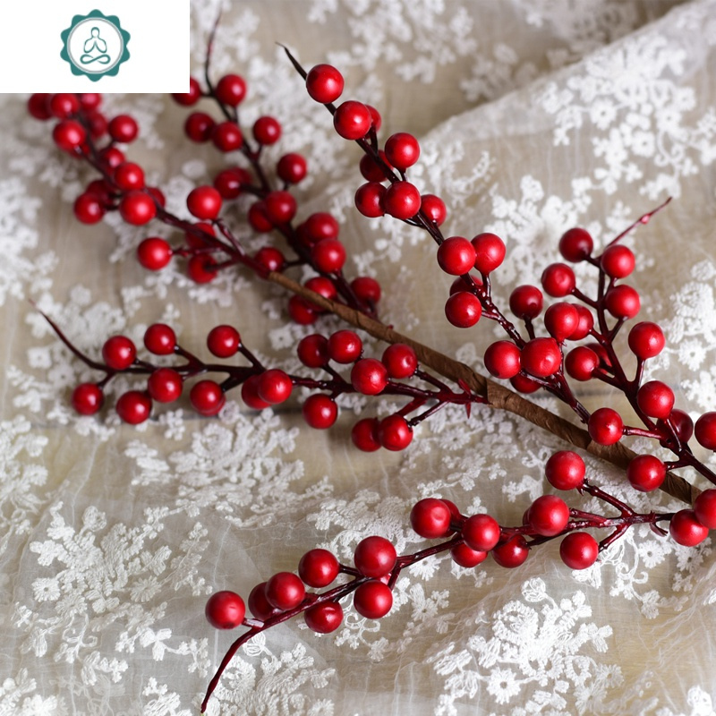 仿真浆果单支发财果婚礼布置装饰花红果幸运果中式花艺客厅摆件封后蔓越莓浆果 秋红仿真植物报价 参数 图片 视频 怎么样 问答 苏宁易购