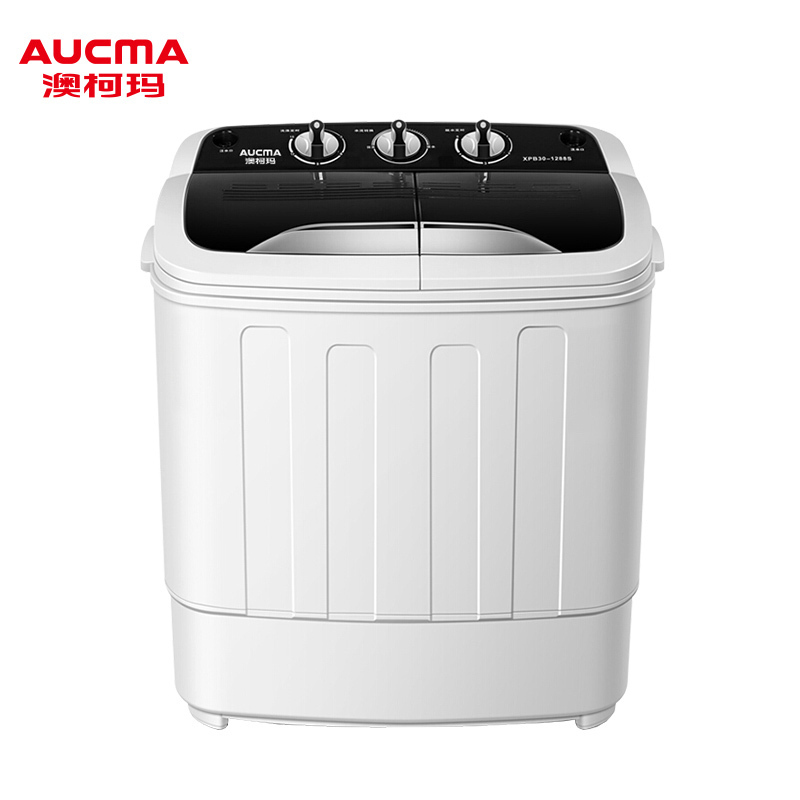 澳柯玛(AUCMA)XPB32-5026S 3.2公斤 半自动双缸洗衣机 家用迷你洗衣机(黑白)