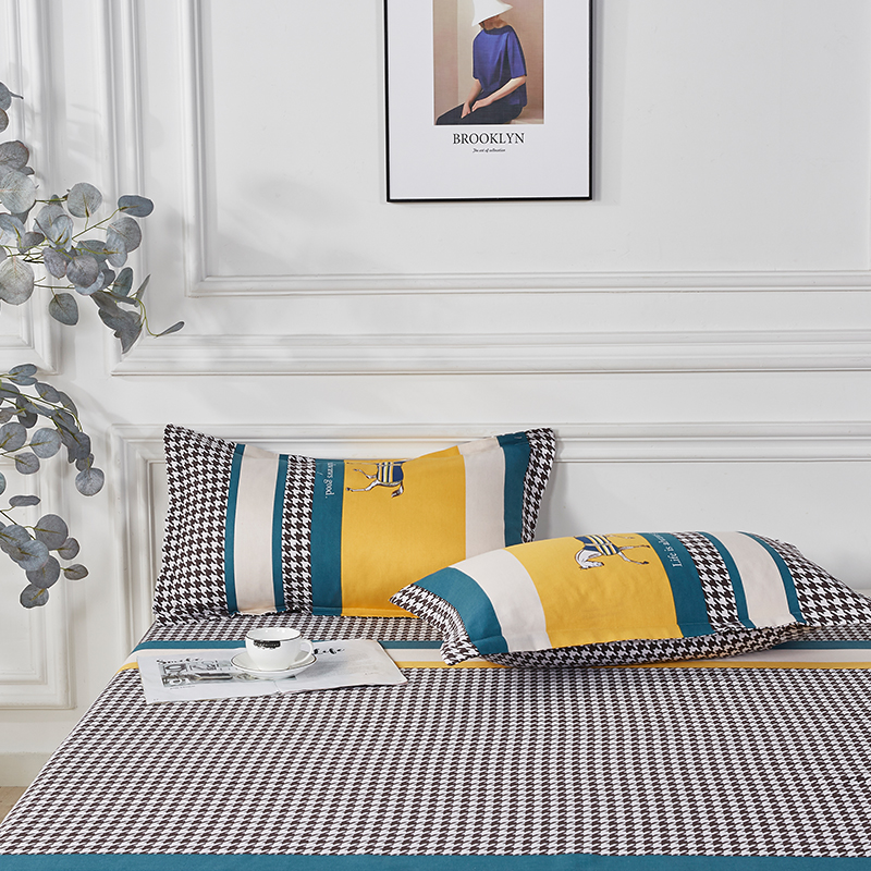 天琴床品三件套200*230cm柔软舒适千羽粗布印花TQ-S55高清大图