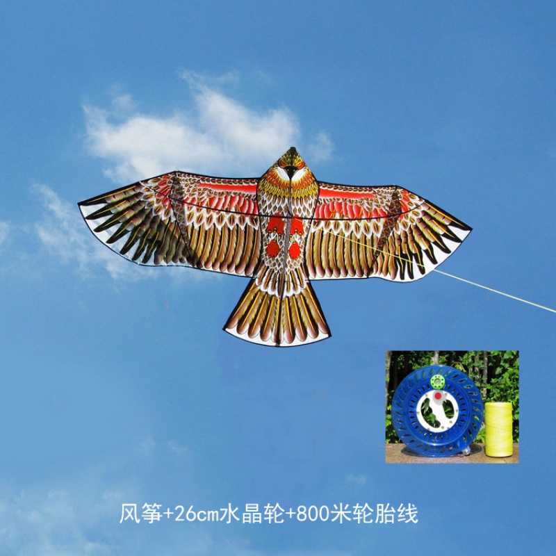 潍坊风筝儿童风筝老鹰金鹰风筝新款成人软体大型风筝微风易飞创意 三维工匠 2.4米金鹰+线轮+800米线高清大图
