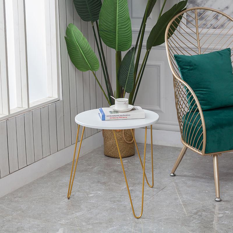 阳台小圆桌子铁艺风格接待小茶几沙发边几ins极简网红定制