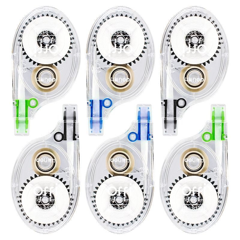 72m学生文具改正带涂改带大容量改错带修改带 得力修正带8177[12米*6]