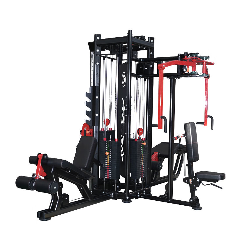 军霞(JUNXIA)JX-3049 四人站综合训练器商用多功能健身房健身器材-高清大图