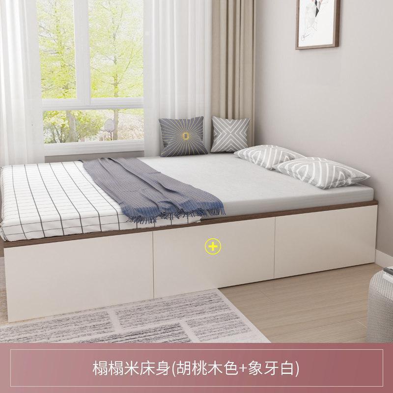 森美人榻榻米床带衣柜一体北欧多功能小户型双人现代简约卧室定制板式床高清大图