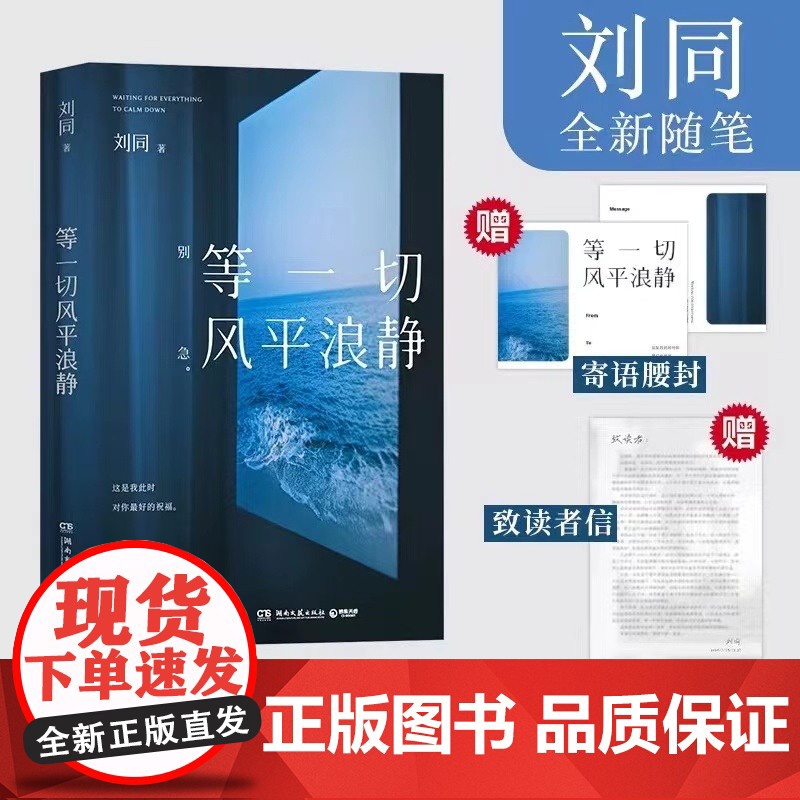 新东方正版!等一切风平浪静刘同新书谁的青春不迷茫 我在未来等你后想为你的深夜放一束烟火作者青春文学成长励志正版书