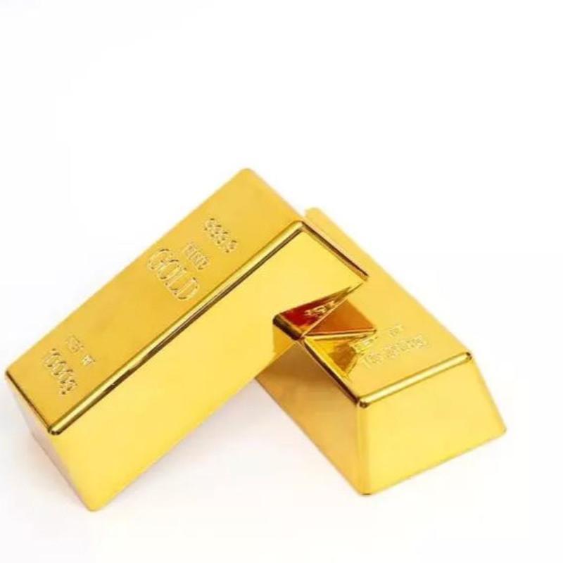 仿真大金条模型装饰金块摆件土豪金创意摄影道具拍照古装搞笑金砖