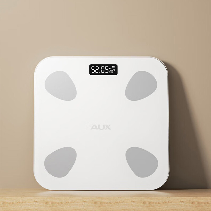 奥克斯体脂秤加大加厚钢化秤面ACC-3001W1M(颜色随机)高清大图