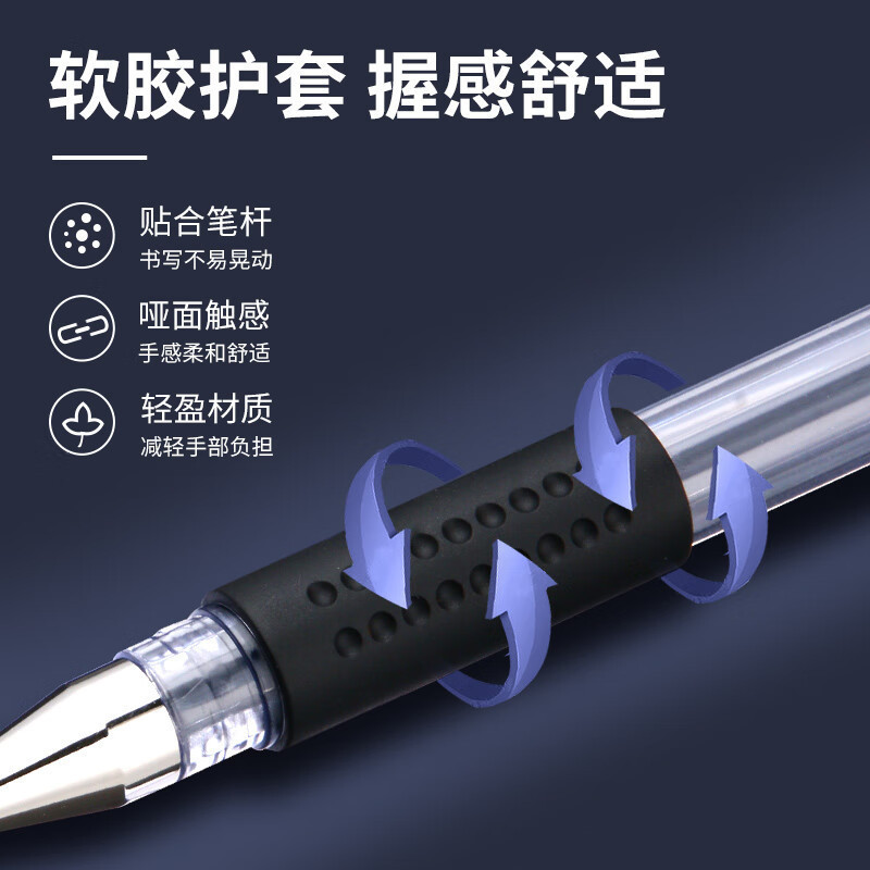 晨光 (M&G) AGP30105 Q7中性笔 0.7mm 黑色 12支/盒 4盒装高清大图