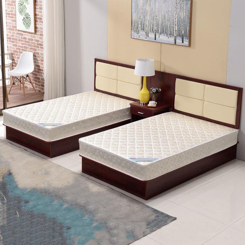 杞沐实惠酒店宾馆单人12米床标间全套双人床员工宿舍客房软包靠背床