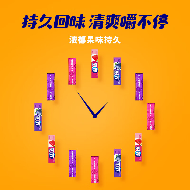 益达木糖醇无糖口香糖5片装13.5g条装 方便携带清新口气休闲糖果高清大图