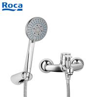 乐家卫浴(Roca)手持花洒挂墙式浴缸淋浴龙头 冷热水龙头手持花洒淋浴花洒