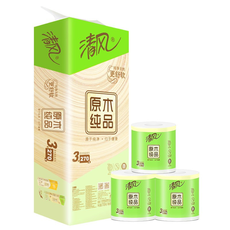 卷纸原木纯品卷纸面巾纸10卷装
