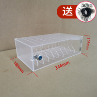 竖10门 透明手机柜存放柜亚克力展示柜保管箱火种收纳盒车间员工壁挂带锁