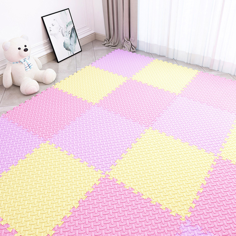 闪电客泡沫地垫拼接家用儿童爬爬垫卧室榻榻米加厚爬行垫海绵地板垫子