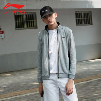 李宁(LI-NING)17秋季男卫衣常规款开衫外套春季连帽立领运动卫衣AWDM559