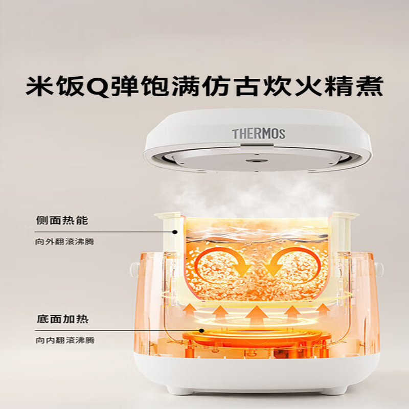 膳魔師(THERMOS) 快煮饭2L迷你电饭煲 EHA-4126E-W 白色高清大图