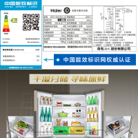 [送装同步]Haier/海尔 BCD-531WDVLU1 智能双变频静音电冰箱531升干湿分储风冷无霜十字对开门二级能效