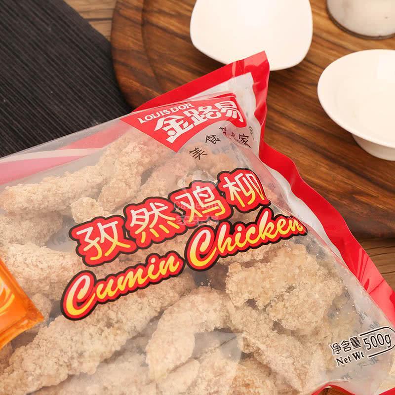 金路易简装孜然无骨鸡柳500g