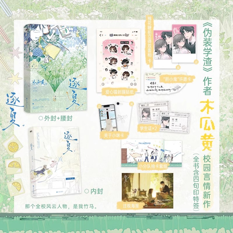 [正版]逐夏 小说 木瓜黄 特殊人格朝俞这题超纲了伪装学渣 青春文学校园实体书言情 磨铁图书 书店书籍高清大图