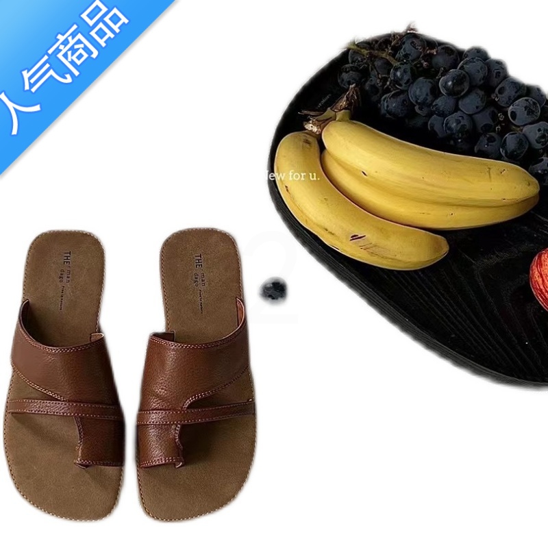 SUNTEK韩国复古套趾拖鞋女夏季外穿2023年新款小众平底软底沙滩凉拖凉U高清大图