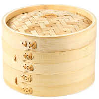 唐宗筷 竹蒸笼 家用小笼包蒸笼 点心蒸笼A690（Φ20cm*14cm)