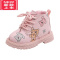 可莉允女宝宝马丁靴秋冬加绒二棉短靴女童靴子小童保暖公主鞋软底学步鞋