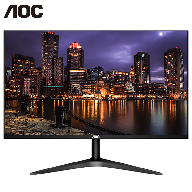 AOC 27B1H电脑显示器 27英寸 窄边框游戏家用不闪屏 高清IPS HDMI接口 黑色