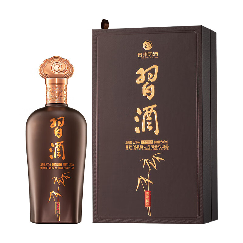 贵州习酒白酒绵柔醇厚回甘悠长福禧53度酱香型500ml*1瓶