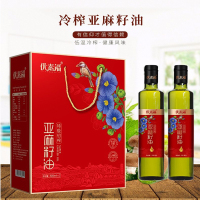 优素福 冷榨亚麻籽油礼盒装 (500ml*2)