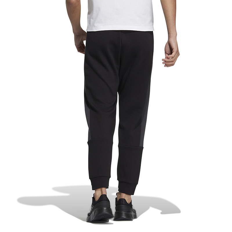 adidas St Blok Knpnt Logo印花松紧腰束脚运动裤 男款 黑色 HM2986
