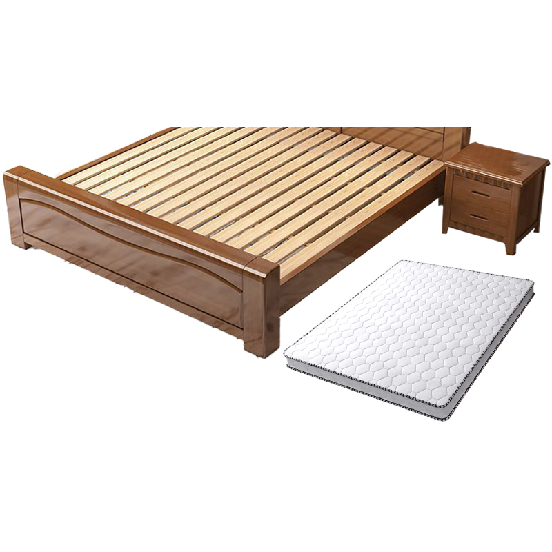 铭羽洋单人床120*220*47cm+1床头柜+5cm床垫套高清大图