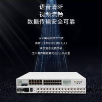 博扬 综合业务电话光端机 16E1+16电话+4路千兆物理隔离网 单纤20km LC 机架式 1对价