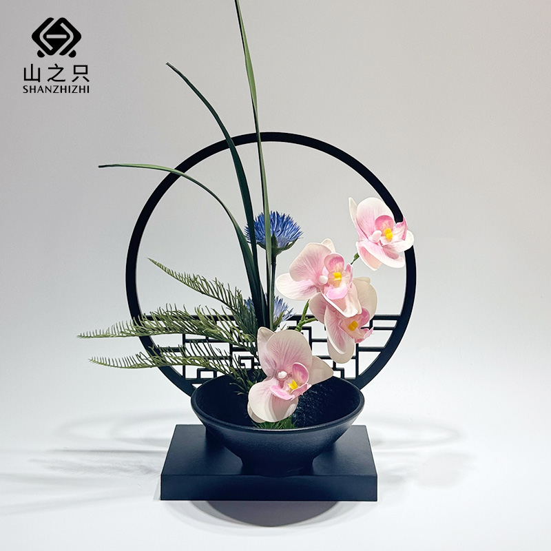 山之只 中式屏风蝴蝶兰摆件 MZ0259 套高清大图