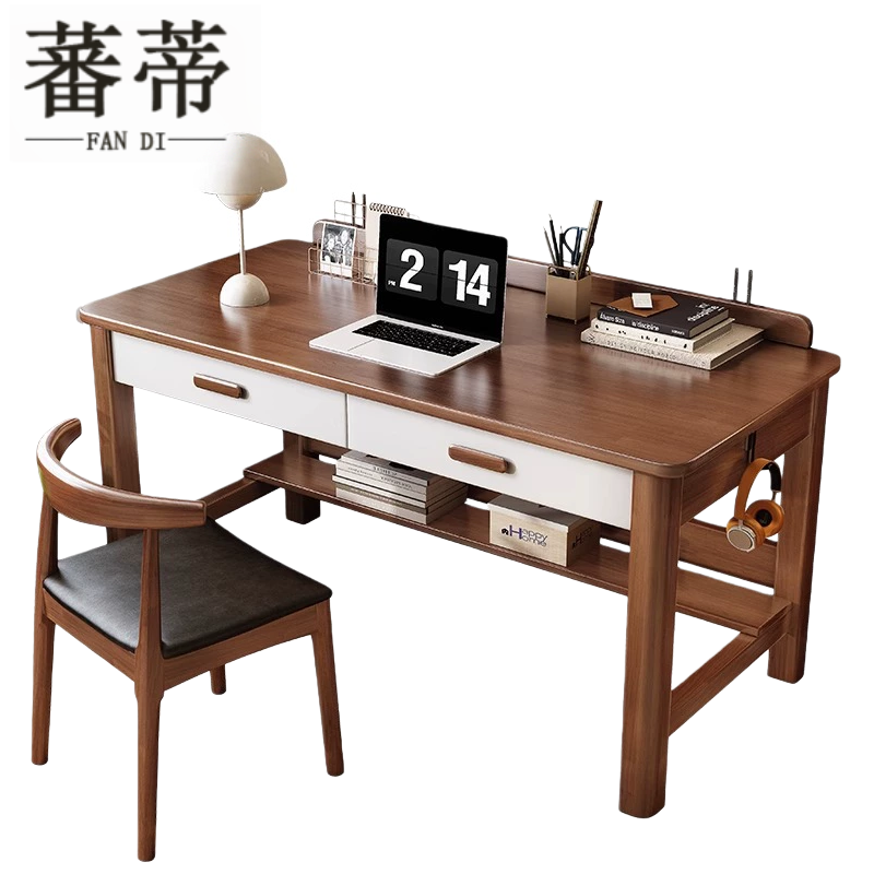 蕃蒂书桌一桌一椅1.4米套高清大图