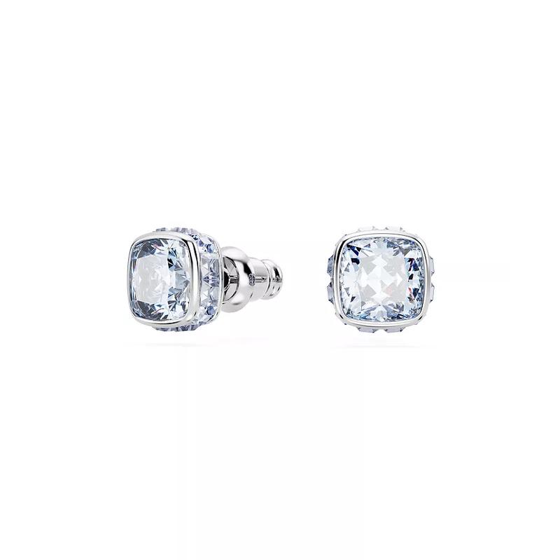 Swarovski女士四方切割水晶耳钉闪耀生日石灵感耳饰优雅时尚礼物高清大图