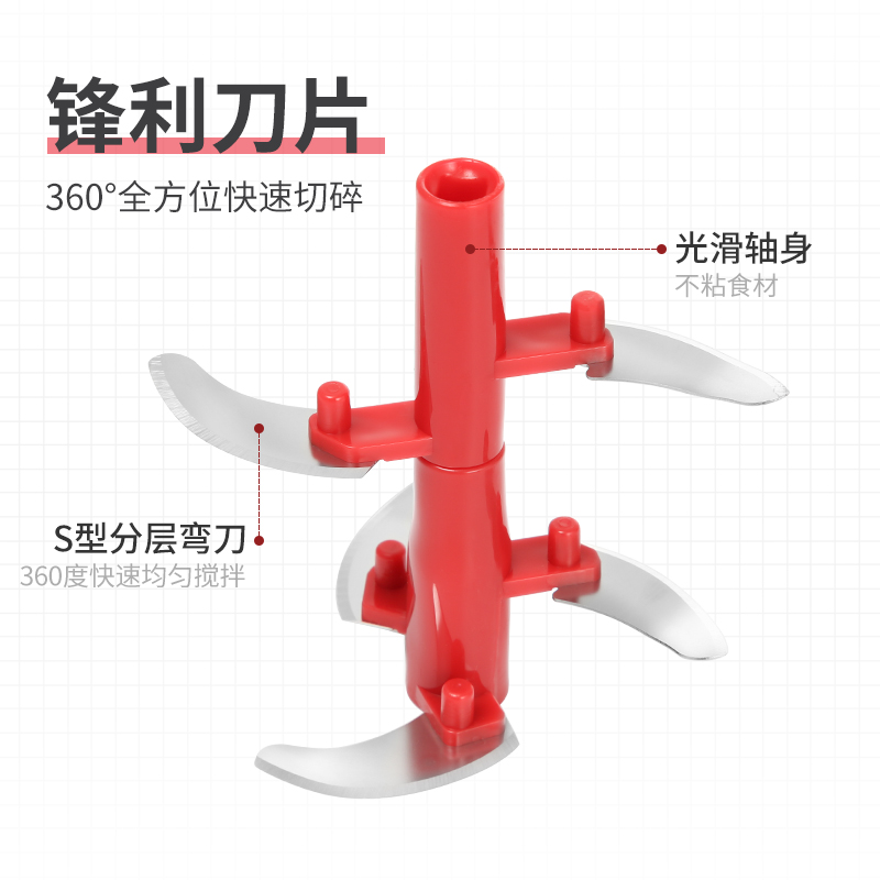 炊大皇切蒜器家用手动工具切辣椒神器绞菜机多功能小型手拉搅碎机 大号手动绞碎器（薄荷绿）-CF34380高清大图
