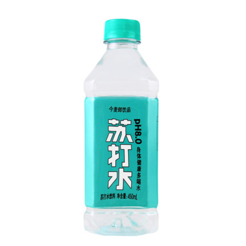 今麦郎苏打水450ml*15瓶整箱 小瓶装碱性苏打矿泉水0糖0脂肪
