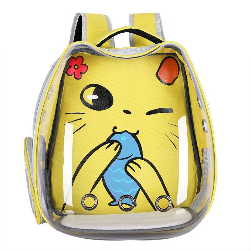 宠物包猫咪狗狗便携式双肩背包猫狗外出包猫咪狗狗书包用品 黑色