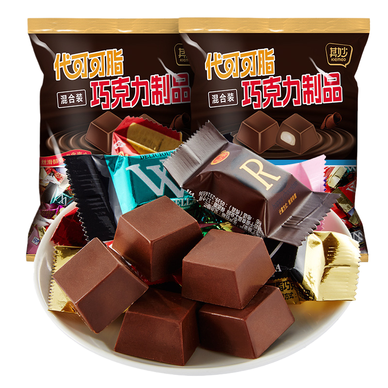 混合装巧克力400g 脆心巧克力球麦丽素夹心办公室解馋可可脂小零食过年礼物糖果牛奶健身小零食品舒缓情绪补充能量高清大图