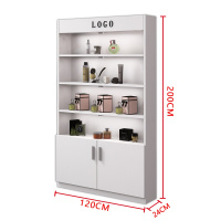 化妆品展示柜简约现代展柜货柜陈列柜院柜子产品货架展示架_26 白色200*120*24