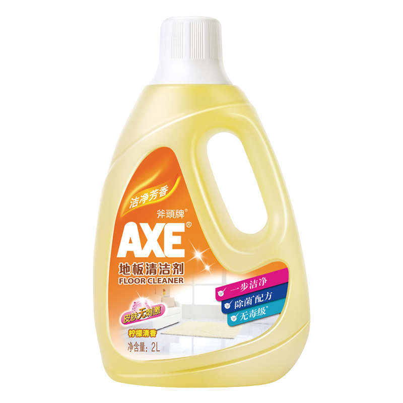 AXE斧头牌地板清洁剂2L擦洗拖地板瓷砖大理石去污光亮除菌家用