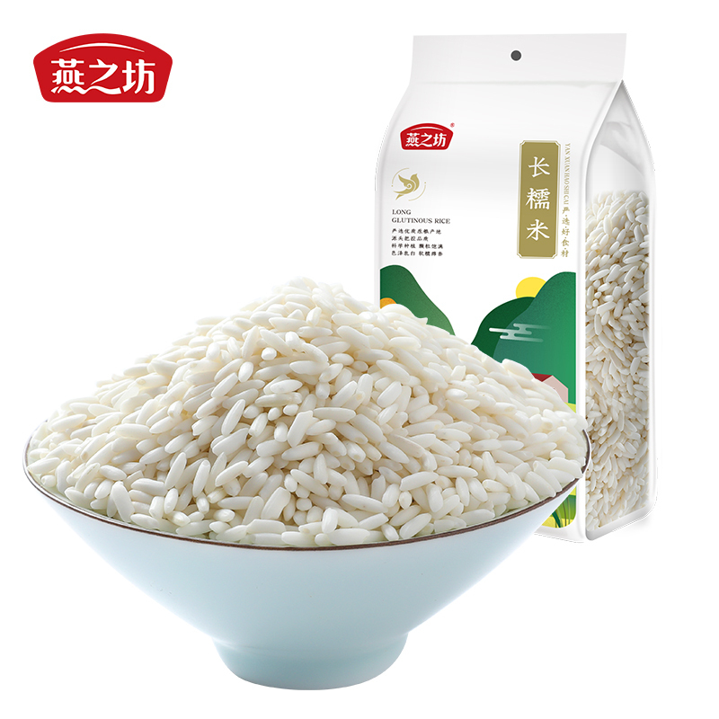 燕之坊长糯米1kg*2袋米香悠长五谷杂粮粗粮粥饭高清大图