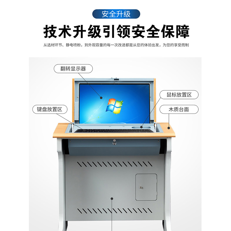 国隽 翻转办工桌 1600*600*750mm 张高清大图