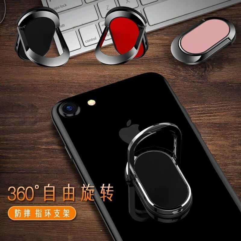 火豹金属手机指环支撑架商务可车载磁吸支架办公室桌面通用手机指环扣 可磁支架[绅士黑]-单个手机座