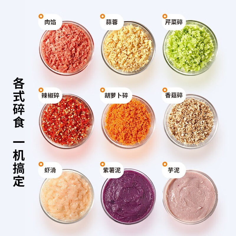 九阳(Joyoung)绞肉机家用电动多功能料理机搅拌婴儿辅食机大容量切菜绞馅碎肉机打肉机自制淀粉肠S12-LA160 [高清大图
