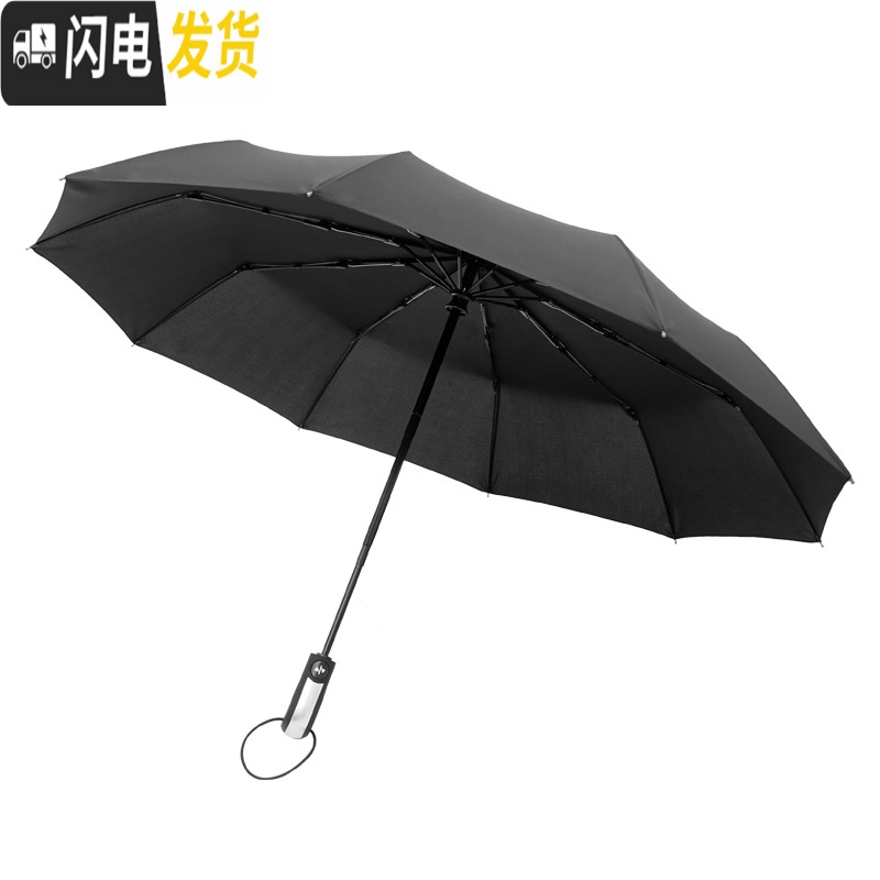 三维工匠全自动雨伞折叠自开收大号加大双人三人防风黑色男加固自动收缩男高清大图