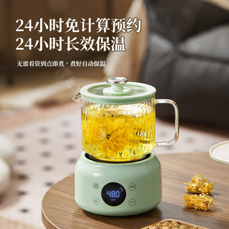 有备而来 玻璃多功能恒温养生壶高清大图