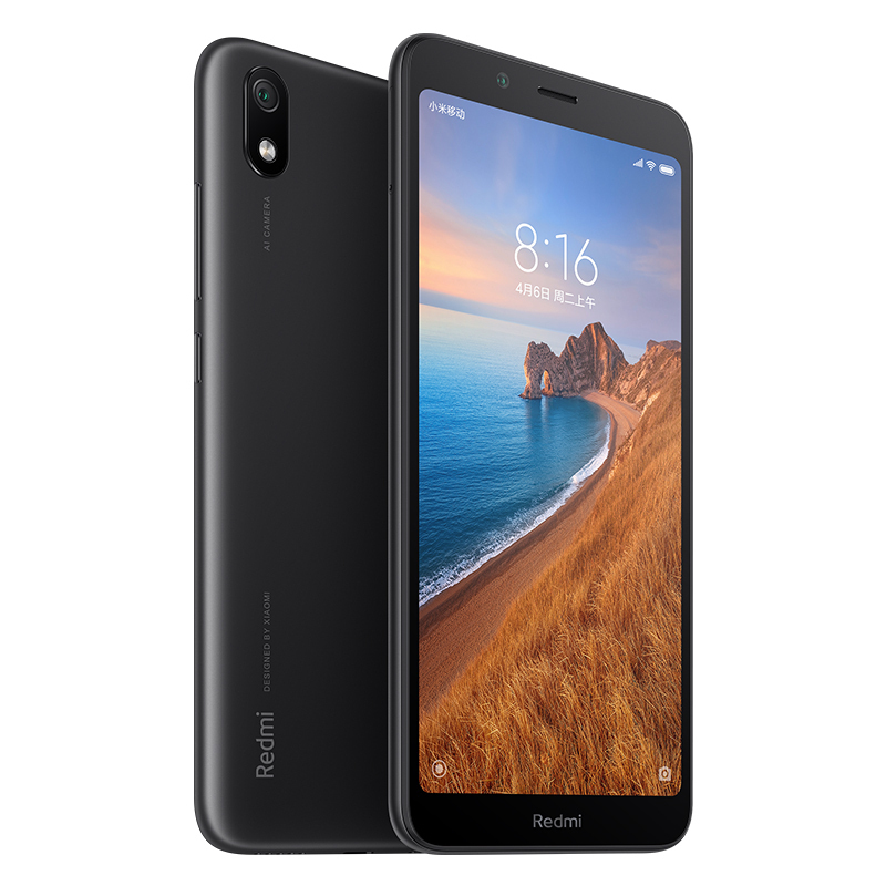 小米 (MI) Redmi 7A 4000mAh超长续航 AI人脸解锁 2GB+32GB 磨砂黑 大电量大音量拍照游戏智能手机 双卡双待 小米 红米移动联通电信全网通4G手机高清大图