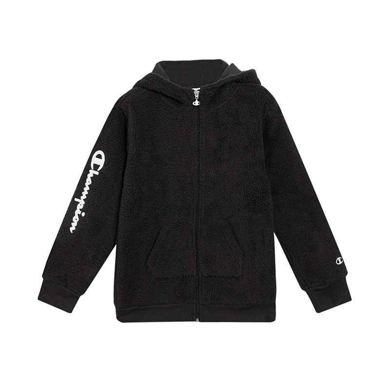 Champion/冠军男女童混纺连帽外套经典logo图案高端儿童卫衣/帽衫